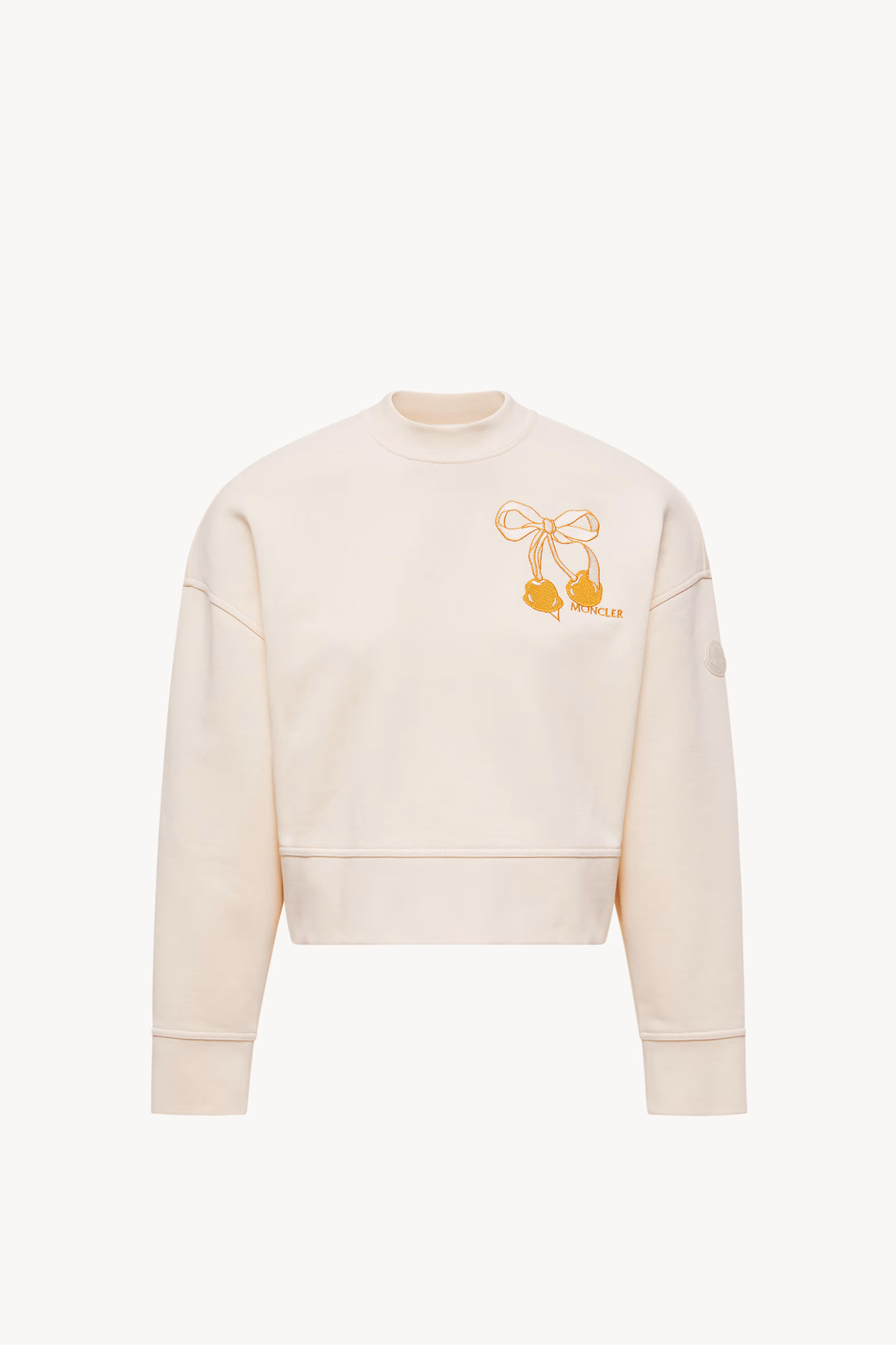 Sweat en coton brodé Femmes Blanc Ivoire Moncler 2